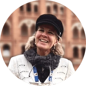 Official guide and art historian Bibi at the Madrid bullring.