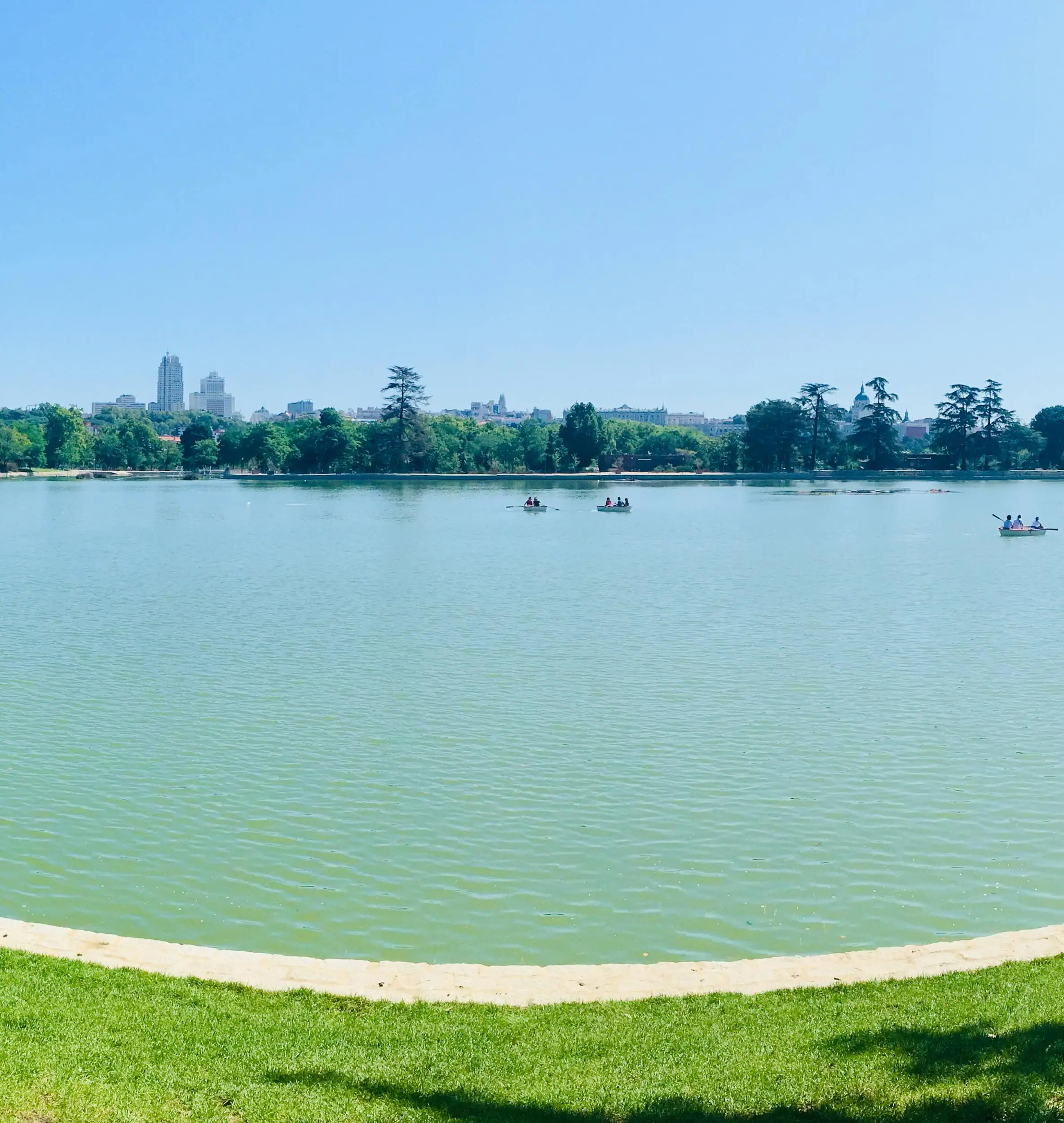 Serene natural surroundings with a stunning view of the city and nature.